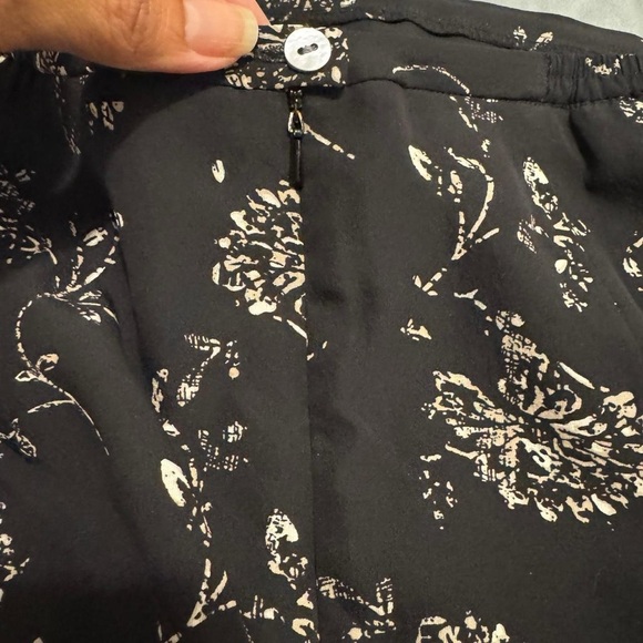 Vintage Rena Rowan Black and Cream Floral Maxi Skirt - Picture 4 of 5